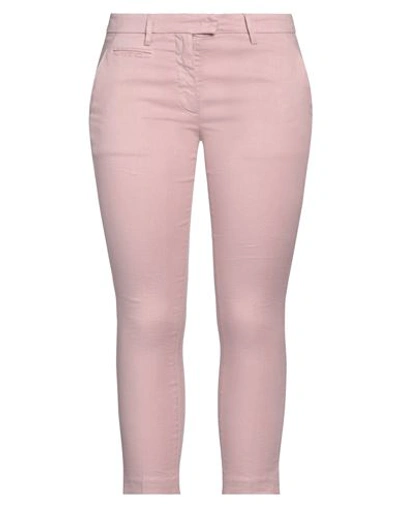 Shop Dondup Woman Pants Pink Size 29 Linen, Cotton, Elastane