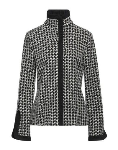 Shop Emporio Armani Woman Blazer Black Size 12 Wool, Cotton, Polyamide, Elastane