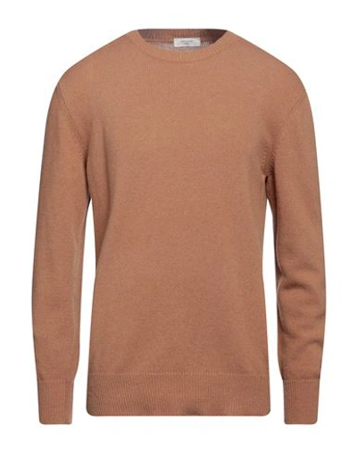 Shop Become Man Sweater Camel Size 44 Wool, Polyamide In Beige