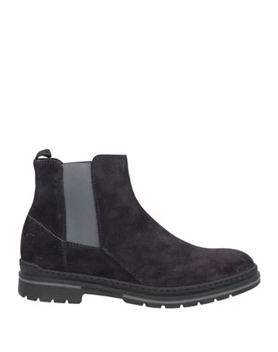 Shop Cafènoir Man Ankle Boots Navy Blue Size 7 Soft Leather