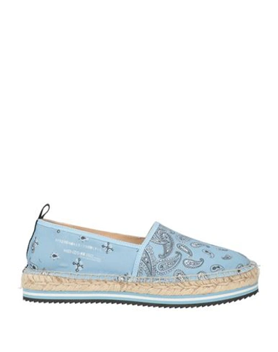 Kenzo Woman Espadrilles Sky Blue Size 5 Textile Fibers In Blue