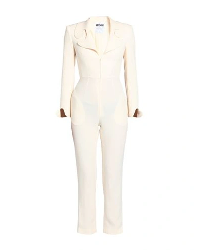 Moschino Couture Woman Jumpsuit Beige Size 12 Acetate, Viscose In Beige