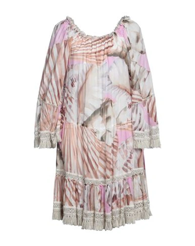 Shop Blumarine Woman Mini Dress Pastel Pink Size 14 Cotton