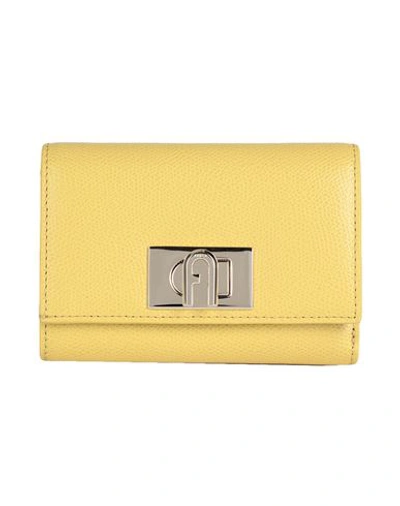 Shop Furla 1927 M Compact Wallet Woman Wallet Light Yellow Size - Soft Leather