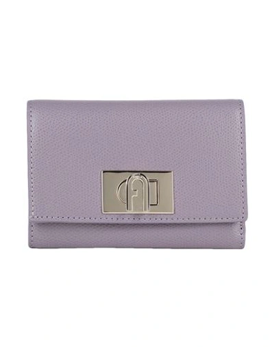 Shop Furla 1927 M Compact Wallet Woman Wallet Mauve Size - Soft Leather In Purple