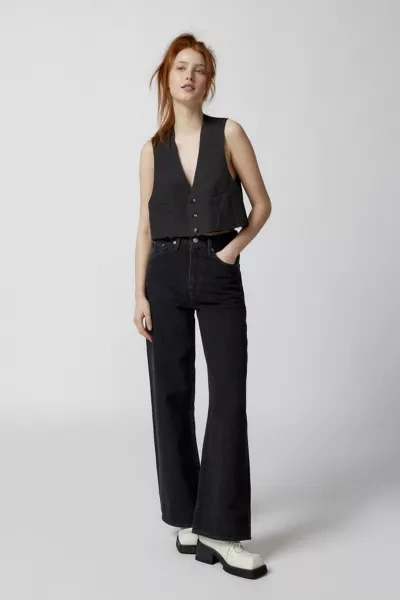 Shop Levi's Ribcage Wide Leg Jean In Black, Women's At Urban Outfitters