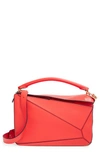 Loewe Puzzle Calfskin Leather Bag - Orange In Primary Red