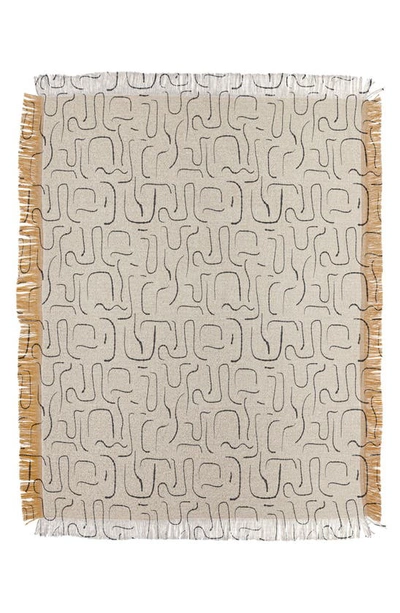 Shop Deny Designs Iveta Abstract Lines Throw Blanket In Beige