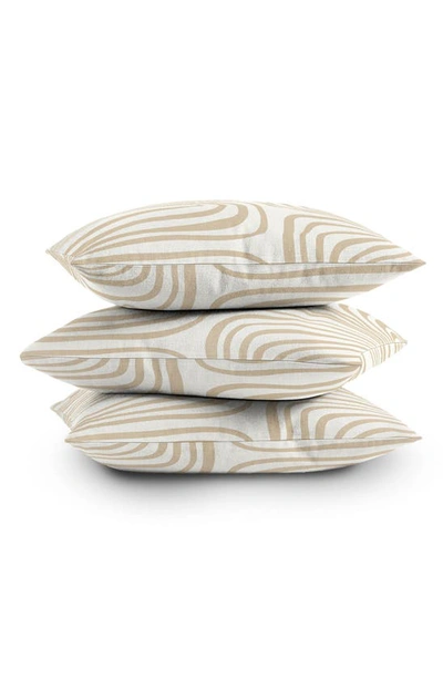 Deny Designs Iveta Coeur Wavy Throw Pillow In White