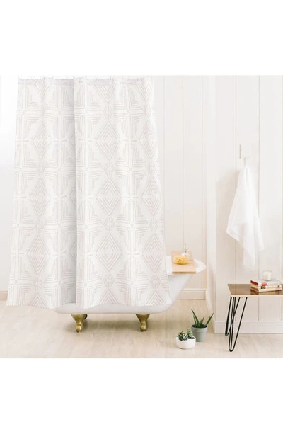 Shop Deny Designs Schatzi Nora Tile Shower Curtain In White