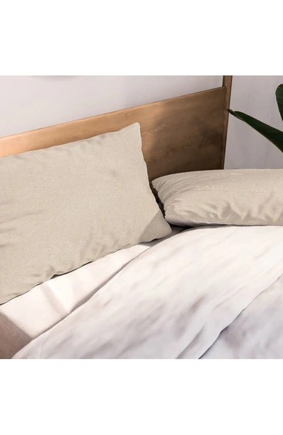 Deny Designs Lad Triangle Stripe 3-piece Duvet Set In Beige