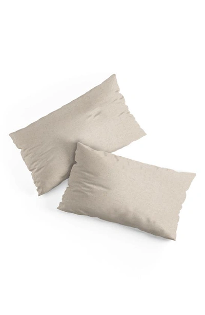 Deny Designs Lad Triangle Stripe 3-piece Duvet Set In Beige