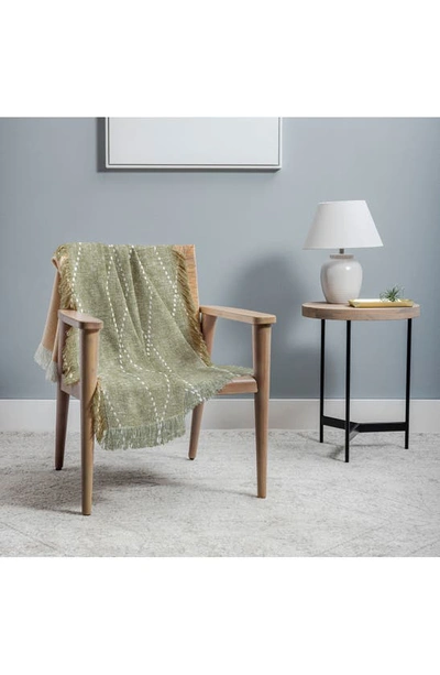 Deny Designs Lad Geo Diamond Throw Blanket In Olive