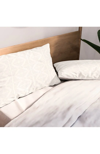 Deny Designs Schatzi Nora Tile 3-piece Duvet Set In White