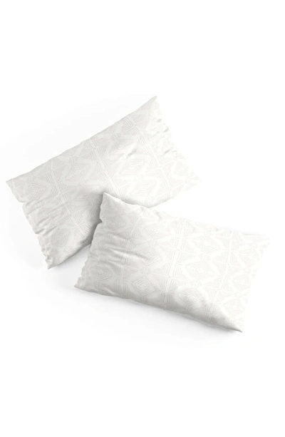 Deny Designs Schatzi Nora Tile 3-piece Duvet Set In White