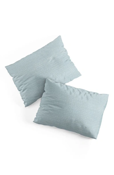 Deny Designs Lad Running Stitch 3-piece Duvet Set In Blue
