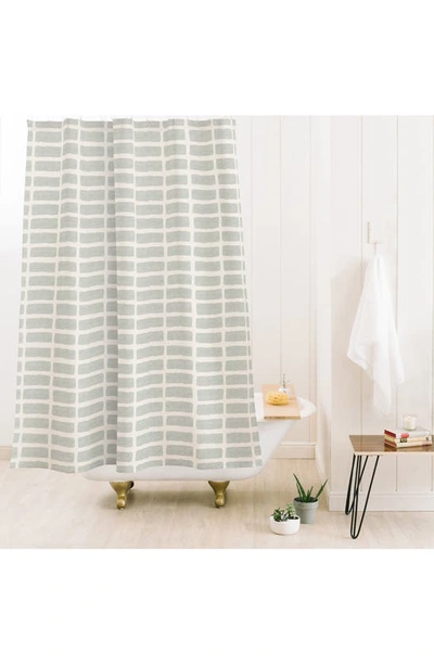 Shop Deny Designs Lateral Block Print Shower Curtain In Cream
