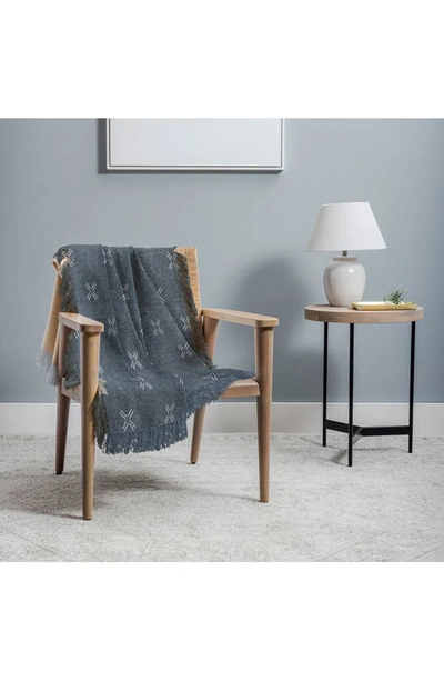 Deny Designs Lad Mud Cloth Throw Blanket In Blue