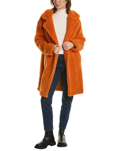 Shop Apparis Anouck Mid-length Coat In Orange
