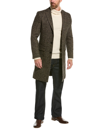 Shop Allsaints Milligan Wool-blend Coat In Brown