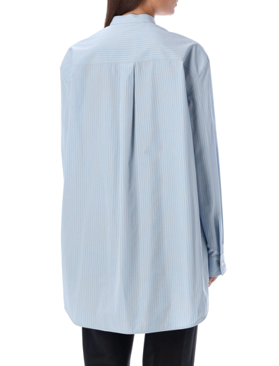 Shop Jil Sander Shirt Stripes In Light Blue