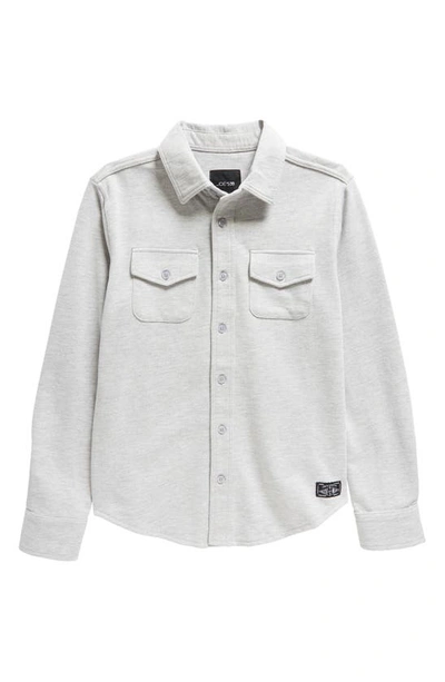 Shop Joe's Kids' Button-up Knit Shirt In Grey Heather