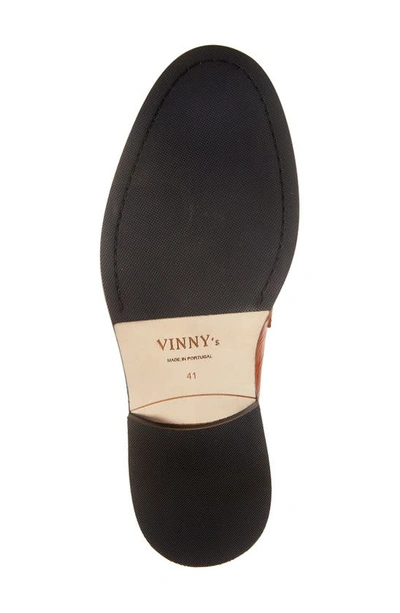 Shop Vinny's Townee Penny Loafer In Cognac Croco Pattern