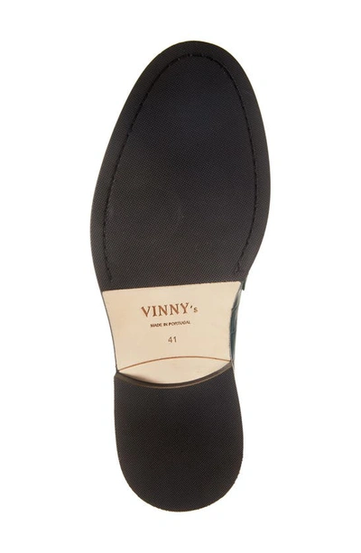 Shop Vinny's Townee Penny Loafer In Green Croco Pattern