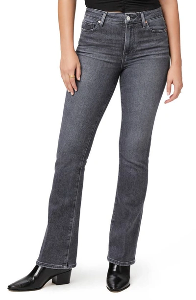 Shop Paige Laurel Canyon High Waist Flare Jeans In Ash Black