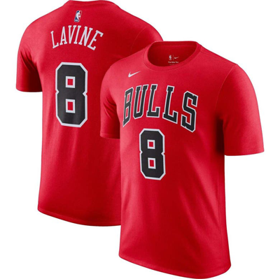 Shop Nike Zach Lavine Red Chicago Bulls Icon 2022/23 Name & Number T-shirt