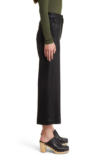 Shop Paige Anessa Wide Leg Faux Leather Pants In Black Fog Luxe Coate