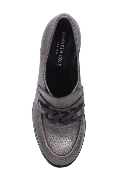 Shop Kenneth Cole New York Justin Lug Sole Loafer Pump In Pewter