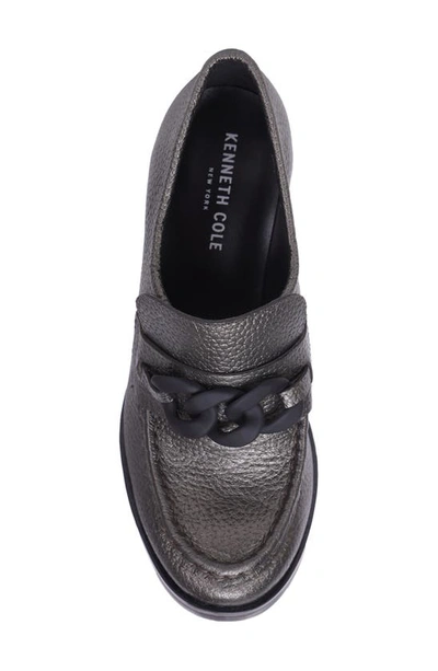 Shop Kenneth Cole New York Justin Lug Sole Loafer Pump In Pewter