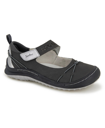 Shop Jambu Women's Sunrise Self-strap Shoe Women's Shoes In Dark Gray/gunmetal Suede/lycra