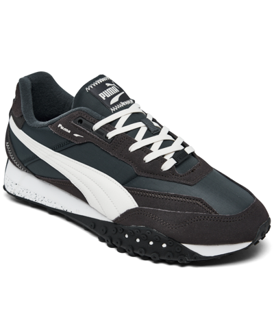 Shop Puma Men's Blacktop Rider Casual Sneakers From Finish Line In Gray