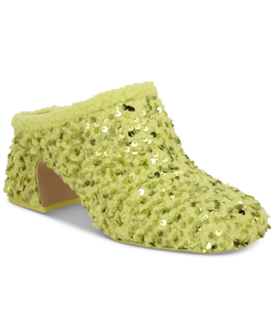 Shop Circus Ny Women's Orin Sequin Slip-on Mule Pumps In Acid Lime