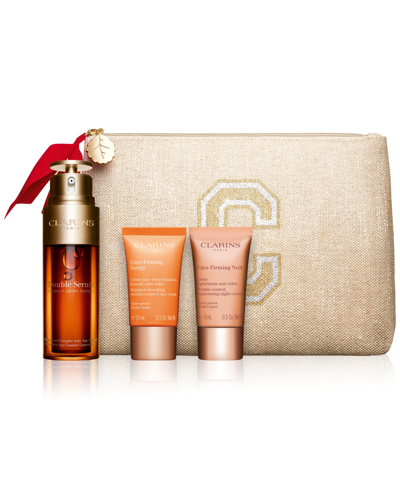 Shop Clarins 4-pc. Double Serum & Extra-firming Smoothing Skincare Set