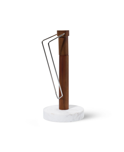 Shop Nambe Chevron Paper Towel Holder In Brown