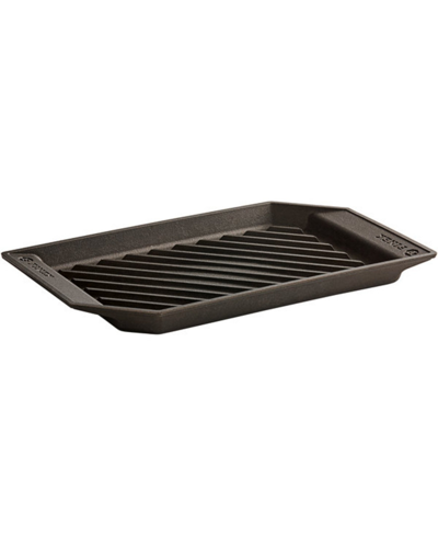 Shop Lodge Cast Iron Finex 15.5" Lean Grill Pan Cookware In Black