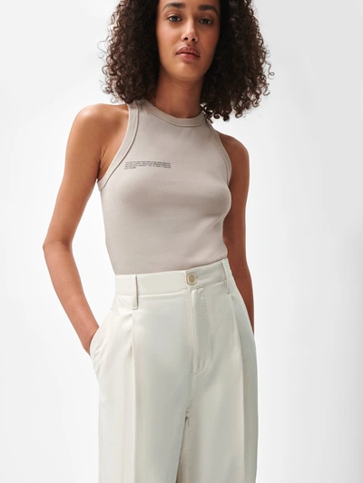 Pangaia Women's Organic Cotton Linen Pants — Limestone In Limestone