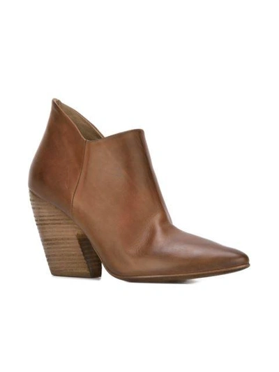 Shop Marsèll Pointed Toe Distressed Boots - Brown