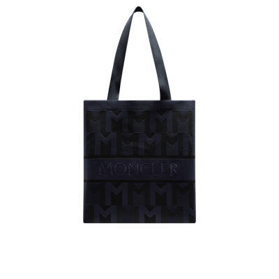Shop Moncler Collection Monogram Knit Tote Bag Multicolour