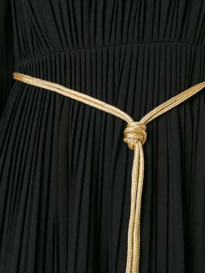 Shop Saint Laurent Pleated Mid-length Dress - Black
