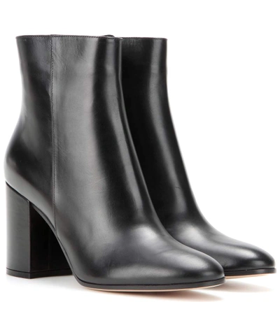 Shop Gianvito Rossi Leather Ankle Boots
