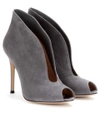 GIANVITO ROSSI Vamp suede peep-toe ankle boots
