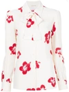 SAINT LAURENT hibiscus floral print shirt,DRYCLEANONLY