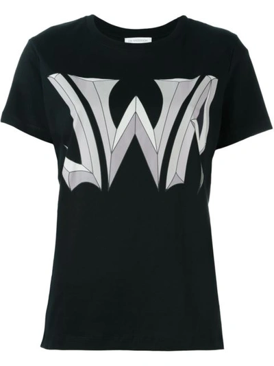 Jw Anderson J.w. Anderson Logo Print T-shirt In Black