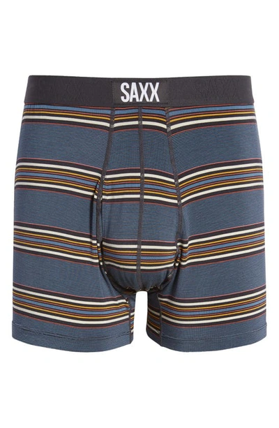 Shop Saxx Ultra Supersoft Relaxed Fit Boxer Briefs In Bright Stripe 2.0- Slate