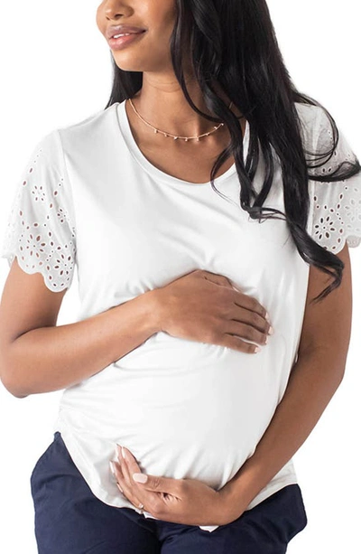 Shop Kindred Bravely Everyday Nursing & Maternity Top In White