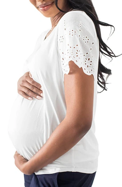 Shop Kindred Bravely Everyday Nursing & Maternity Top In White
